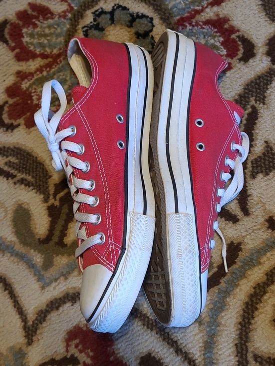 Converse Chuck Taylor All Star Red Canvas Low Top Sneakers Mens 10 Classic Retro main image 6